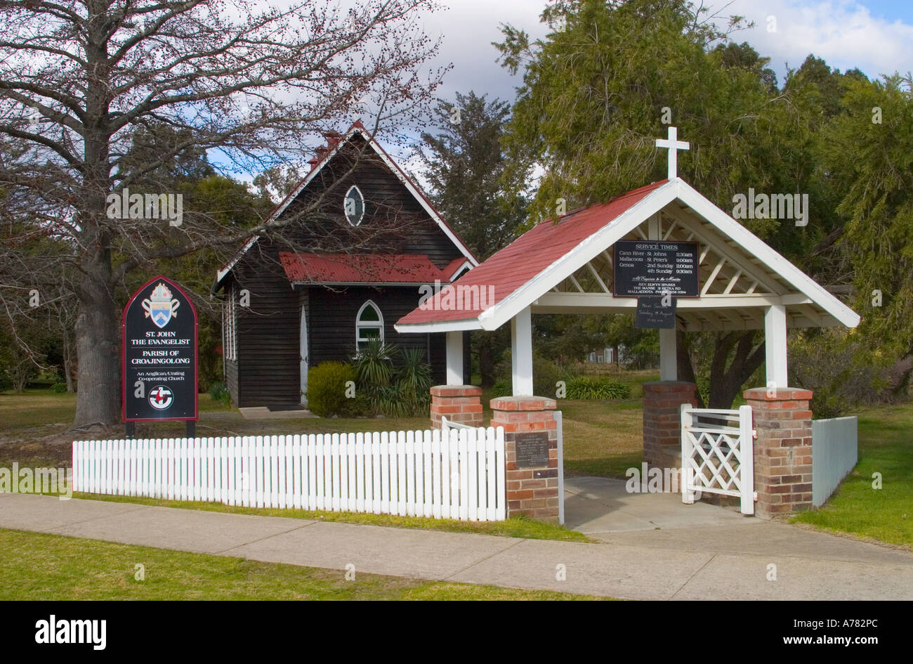 Str. Johns Kirche, Cann River, Victoria, Australien. Stockfoto