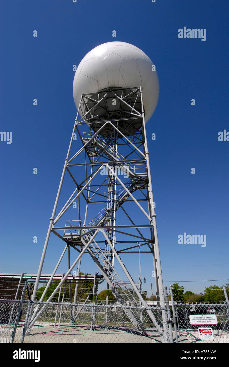 Doppler-Radar-Station Ruskin Florida Stockfoto