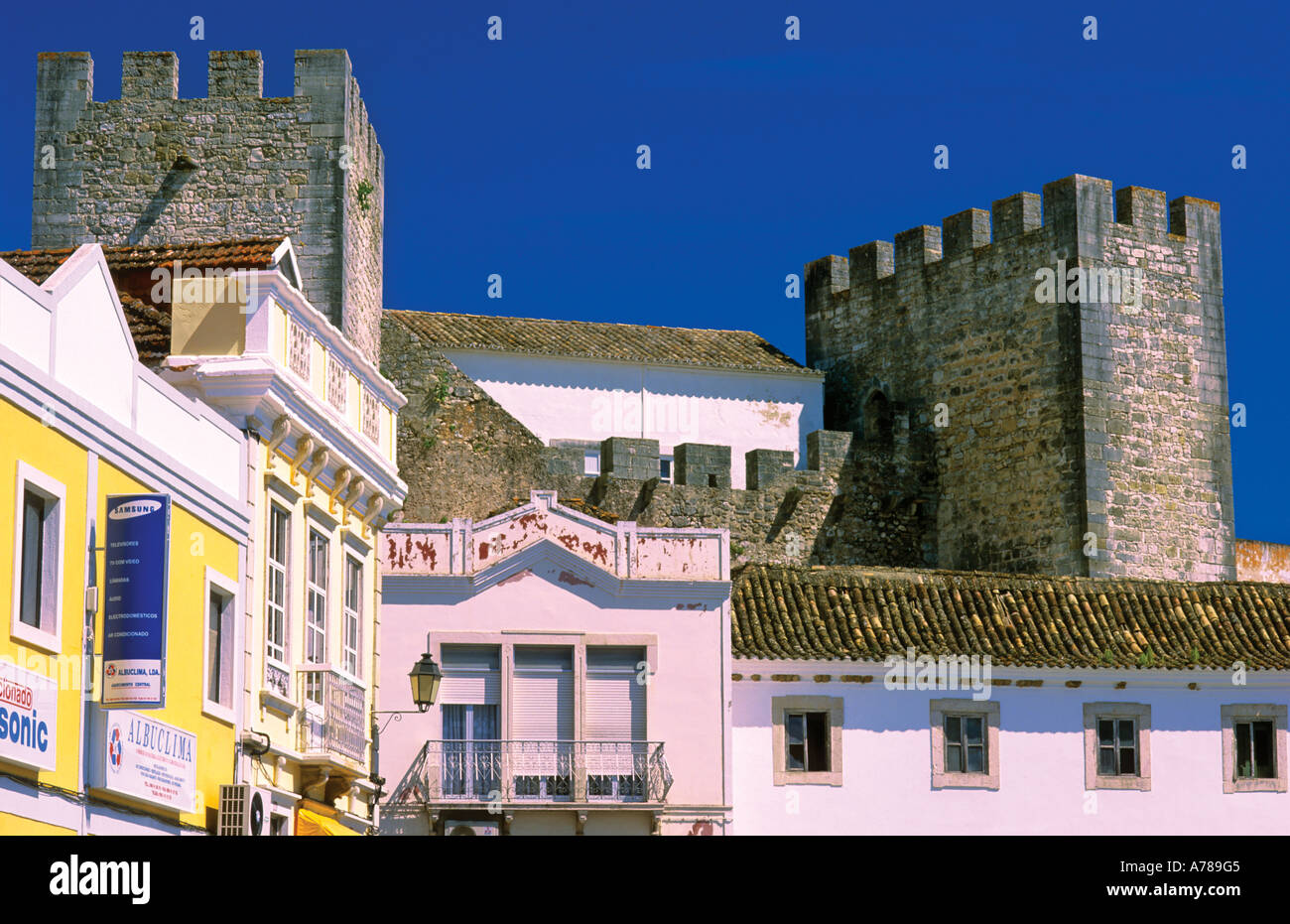 Burg und Altstadt von Loule Algarve Portugal Stockfoto