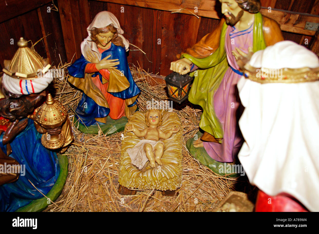 Weihnachtskrippe Stockfoto