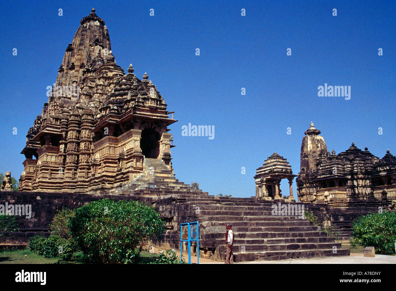 Khajuraho Indien Visvanath Tempel Stockfoto