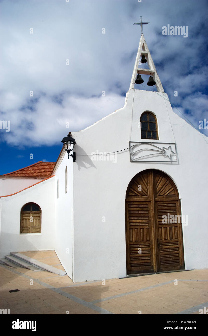 Kirche von Las Tricias / La Palma / Kanarische Inseln Stockfoto