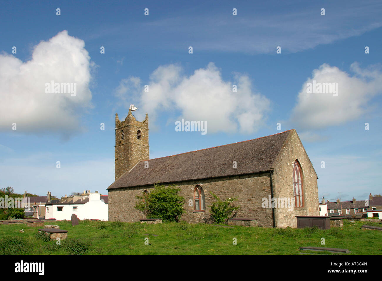 UK-Wales Gwynedd Nefyn ehemalige Pfarrkirche jetzt ein privates Haus Stockfoto