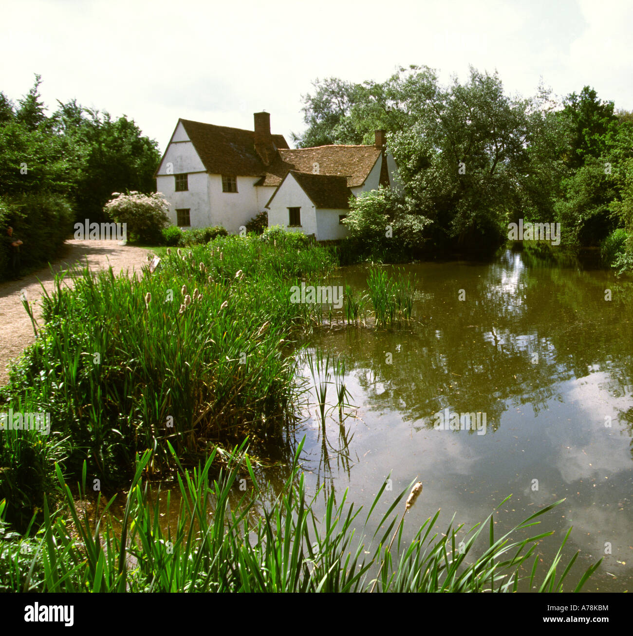 UK Essex Flatford Mill Willy Lotts Cottage-Website von John Constables Malerei der Heuwagen Stockfoto