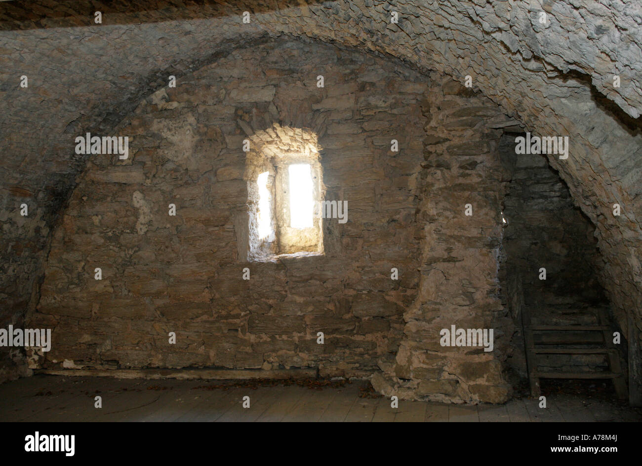Eine der besten Gotlands erhaltenen mittelalterlichen Steinhäusern aus 1300 s Stockfoto