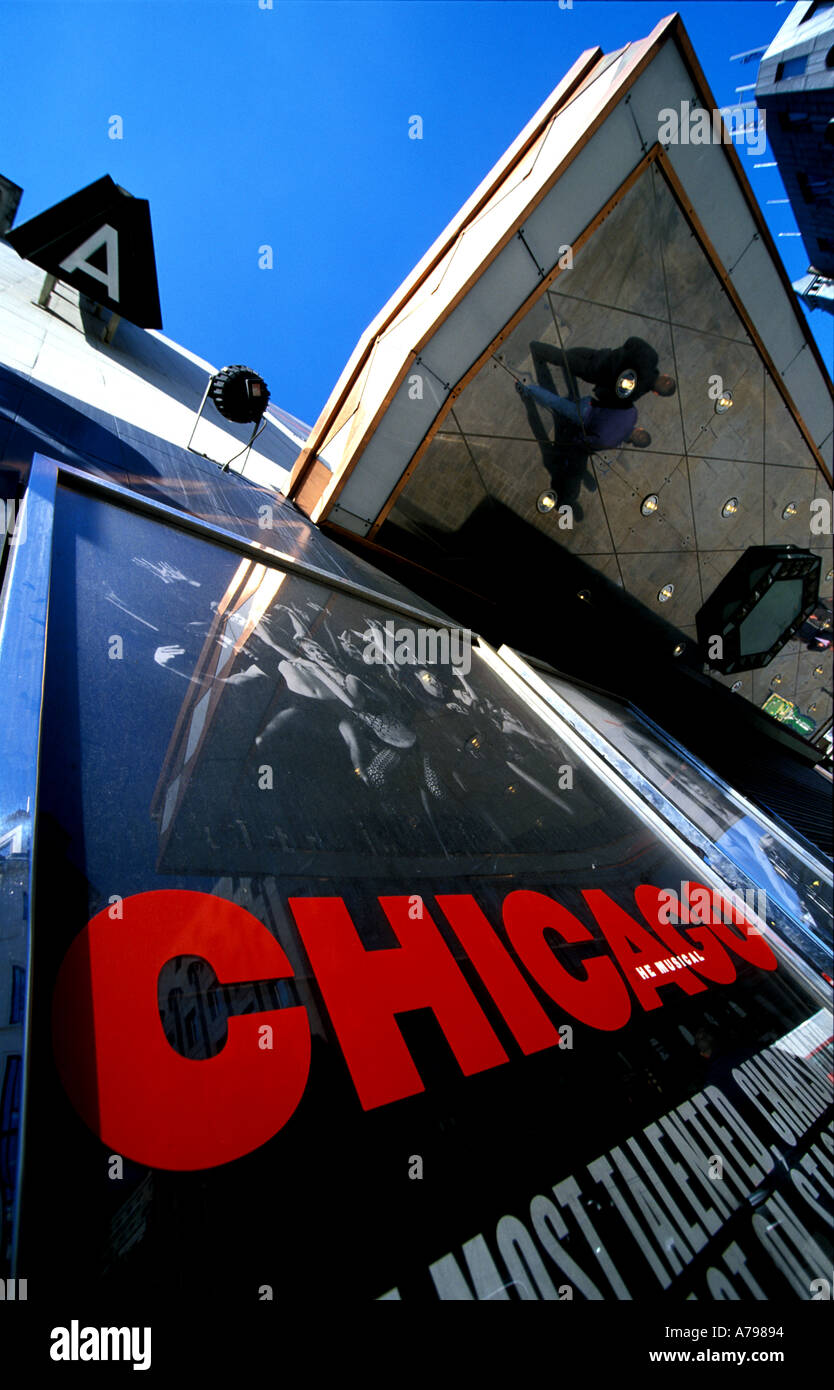 Chicago Stage Show Plakat Adelphi Theatre London Stockfoto