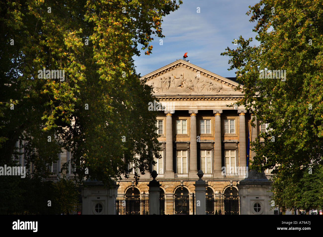 Palais De La Nation von Parc de Bruxelles Brüssel Belgien Stockfoto