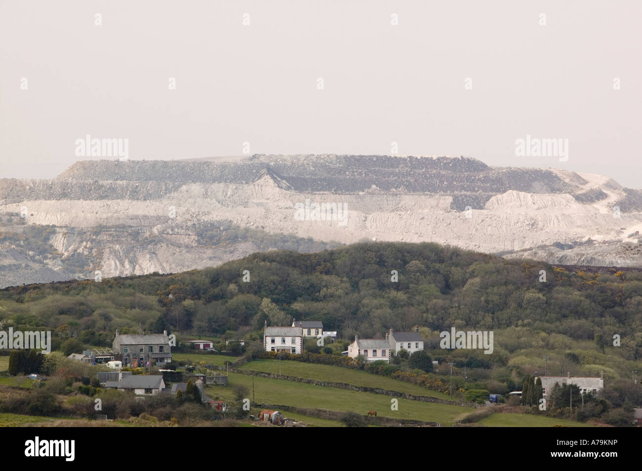 Porzellanerde Arbeitsweise in der Nähe von St Austell, Cornwall, UK Stockfoto