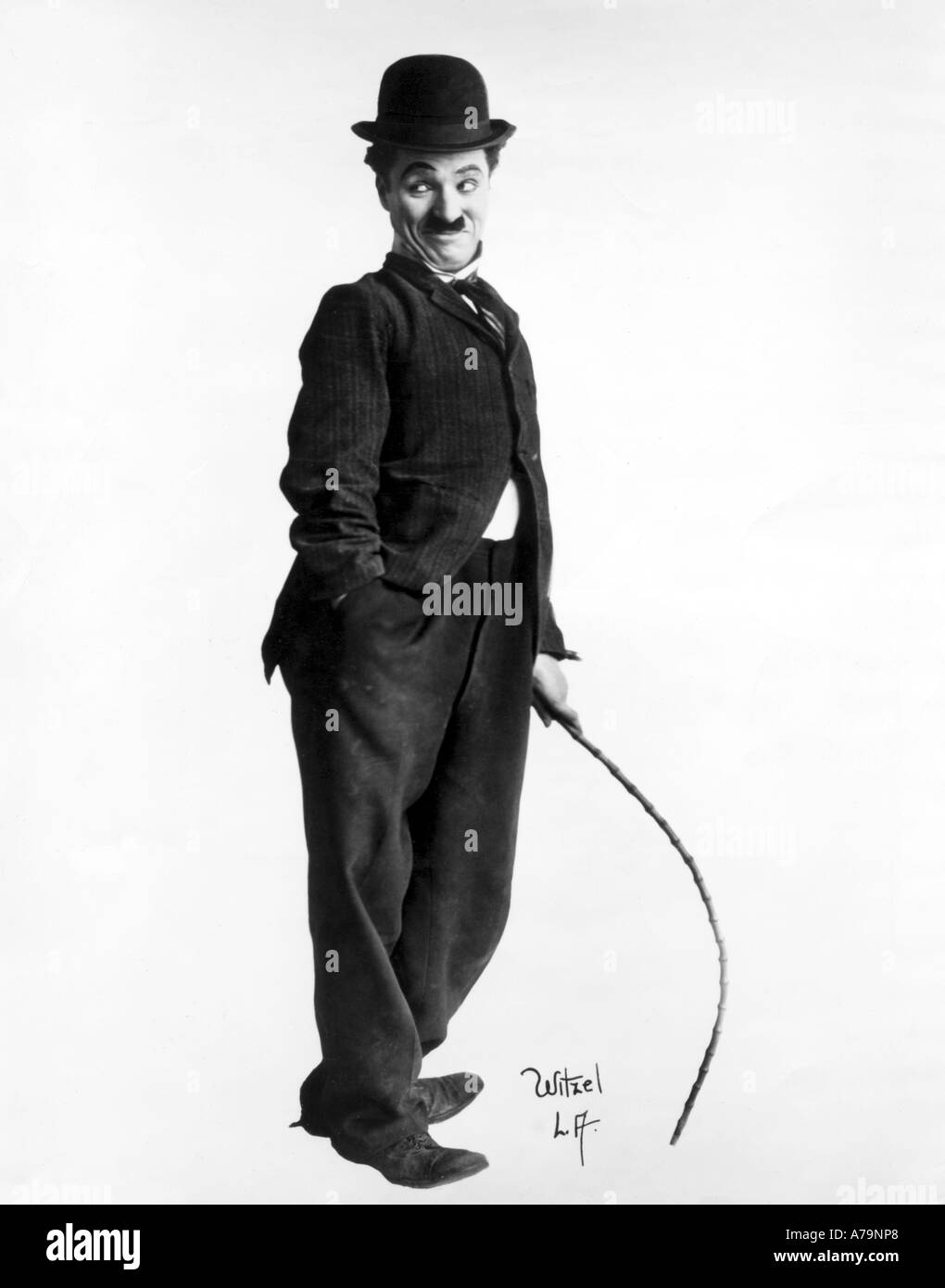 CHARLIE CHAPLIN englischen film Schauspieler und Produzent hier in seinem Little Tramp-Charakterisierung Stockfoto