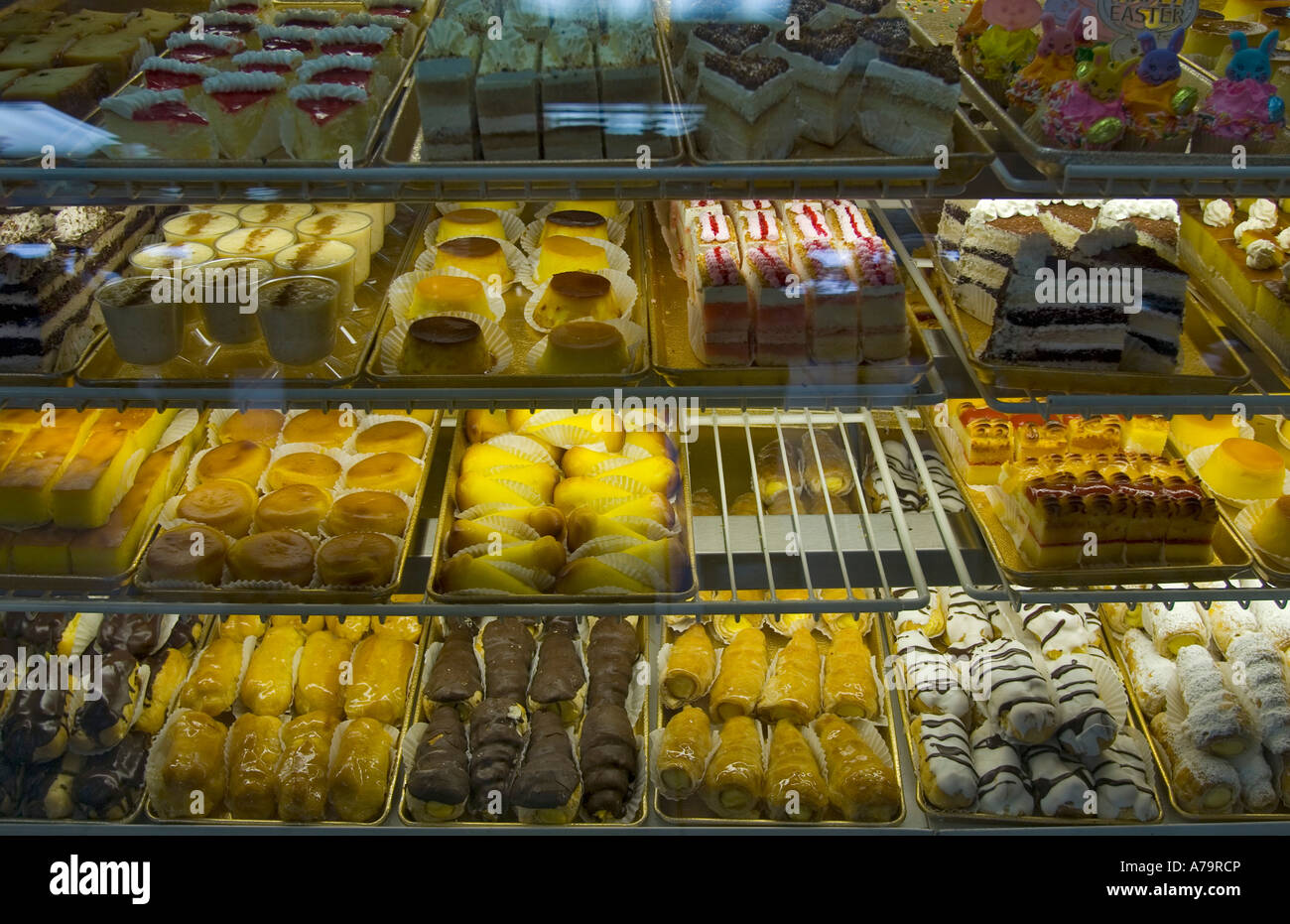 Gebäck in einem kubanischen Restaurant in Hialeah, Florida USA Stockfoto