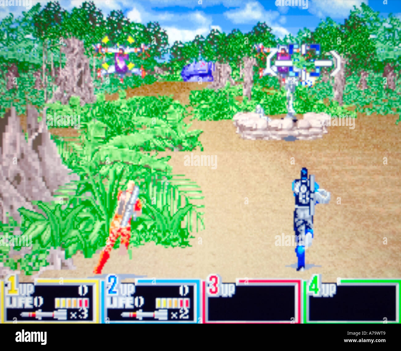 G I Joe Hasbro Konami 1992 Vintage Arcade Videospiel Screenshot - nur zur redaktionellen Nutzung Stockfoto