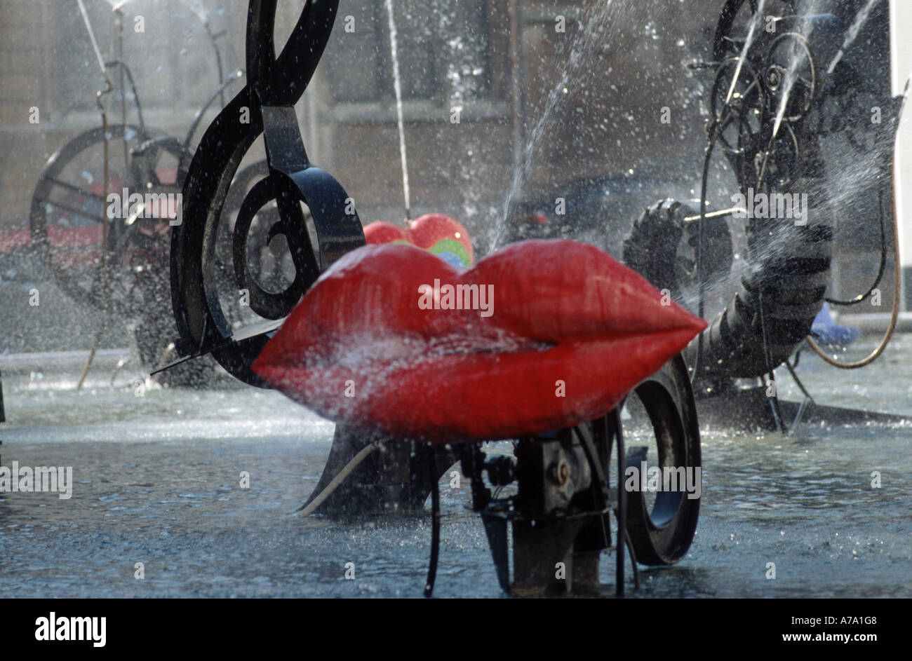 rote Lippen symbol Kunst Paris Kultur Stockfoto