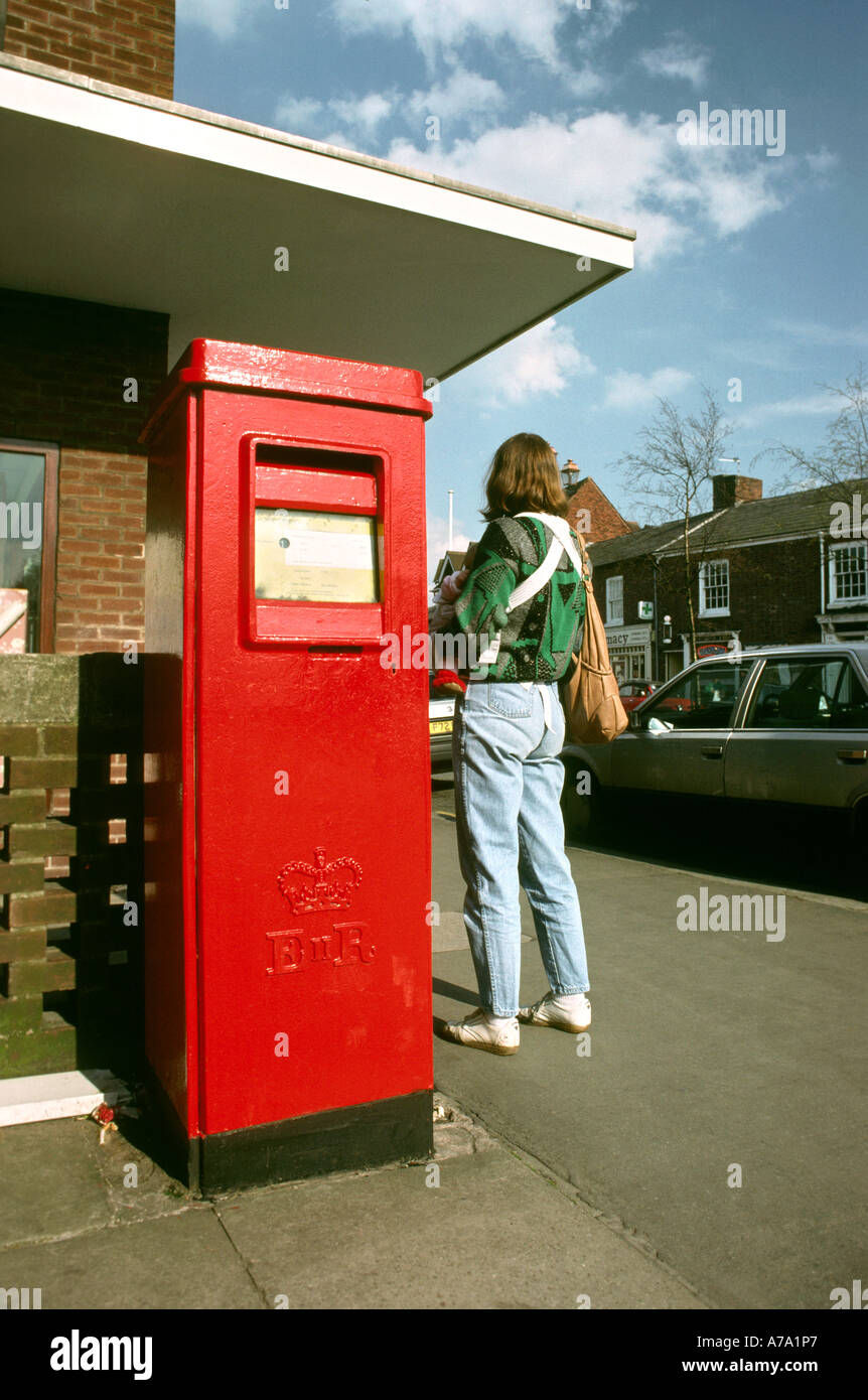 Knutsford Cheshire rechteckige Briefkasten Stockfoto