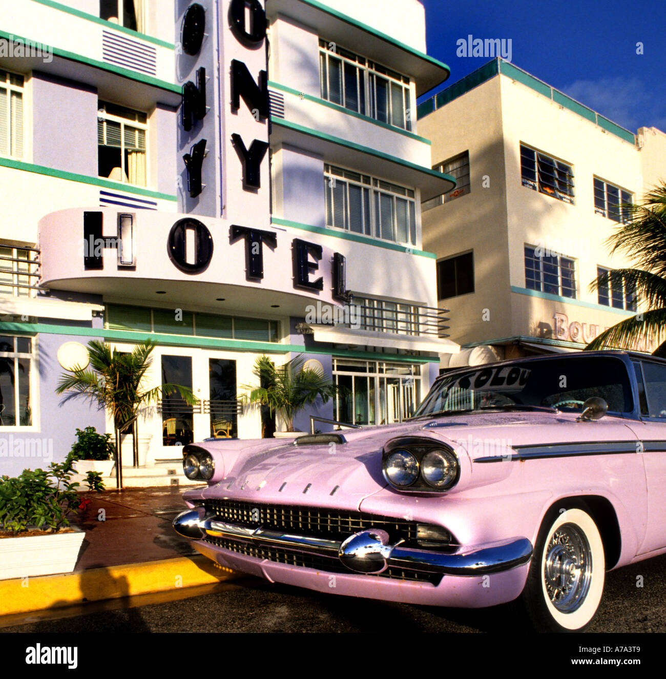Miami Beach Art Deco Historic District Ocean Drive Florida Stockfoto