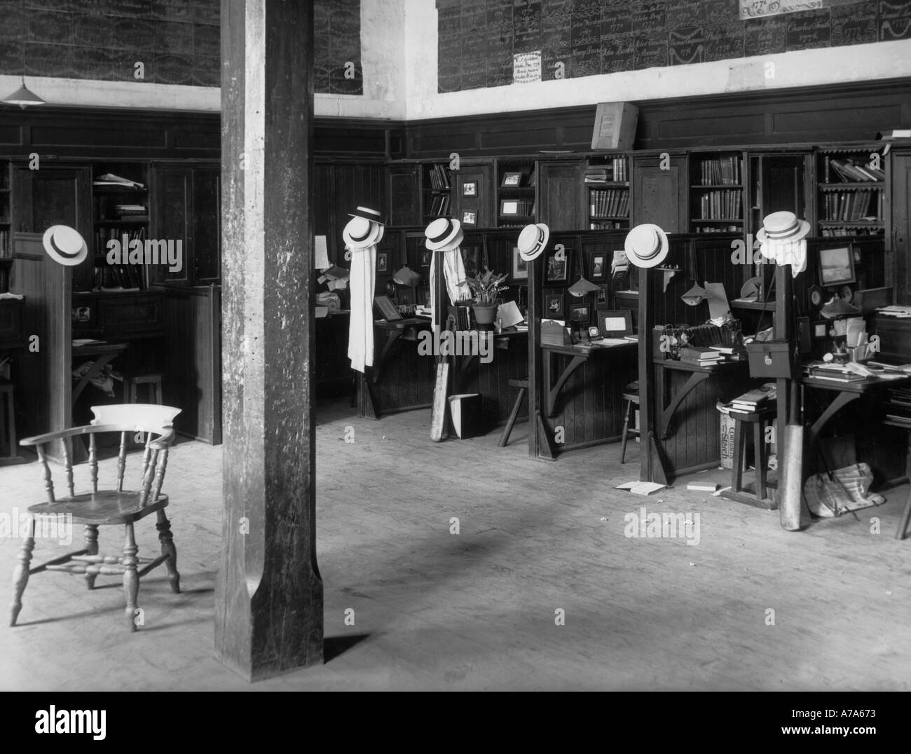 Geschichtsbild Klasse Zimmer College saint Mary Winton Dorf von Winchester Grafschaft Hampshire England Großbritannien Stockfoto