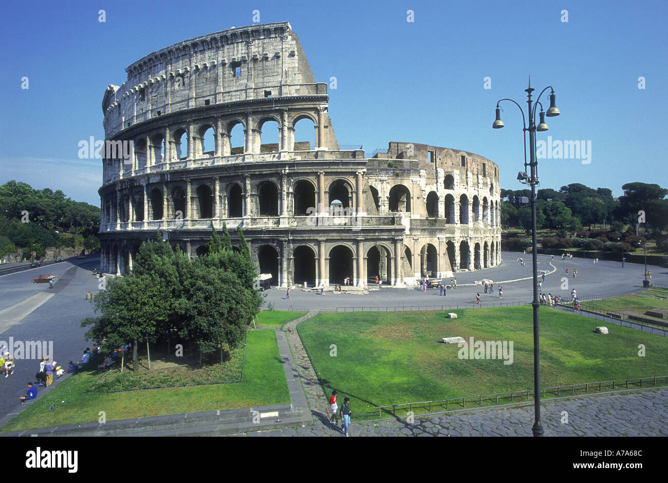 römische Amphitheater Kolosseum Stadt Rom Italien Stockfoto