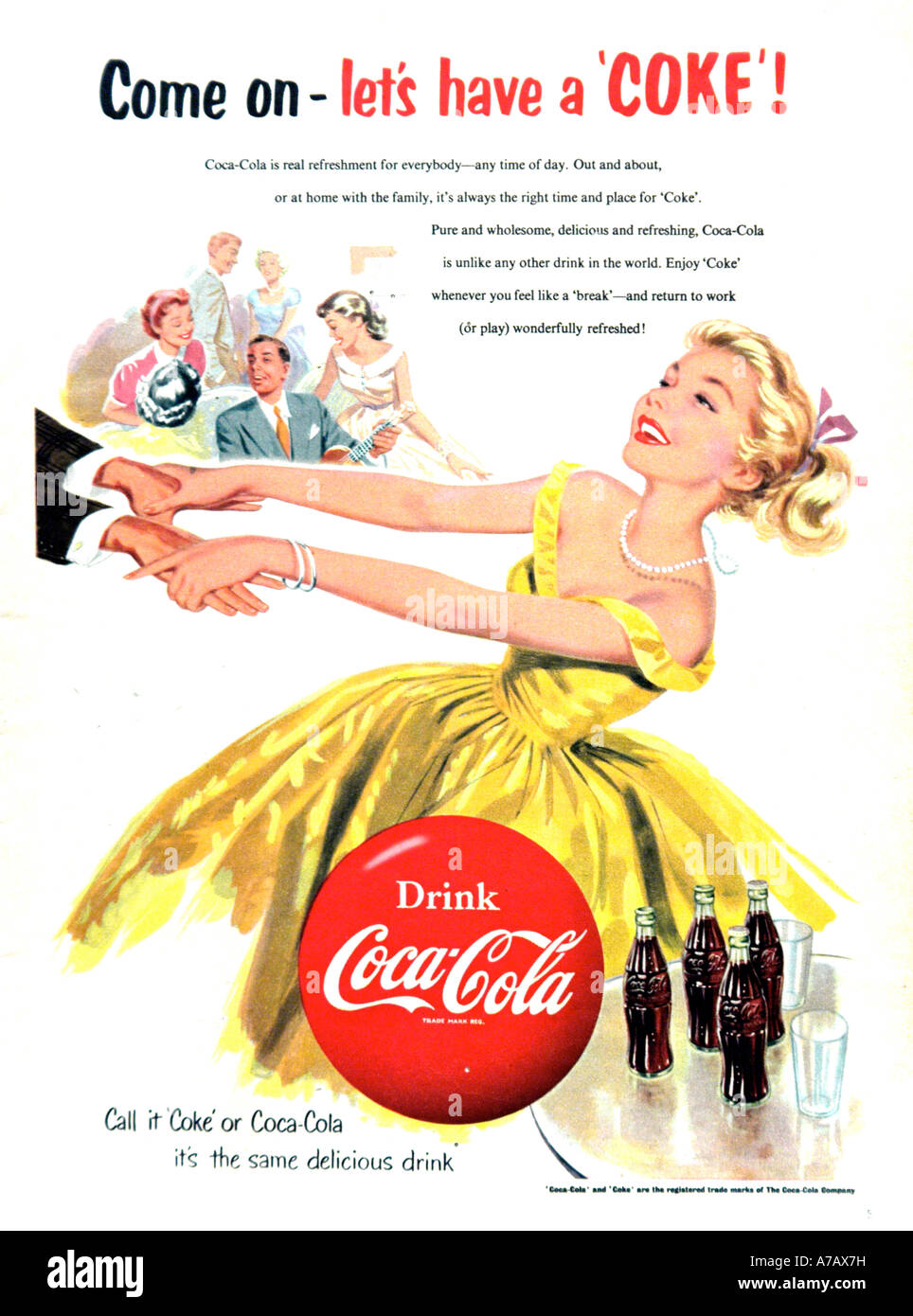 Coca Cola Werbung nur zur redaktionellen Nutzung Stockfoto