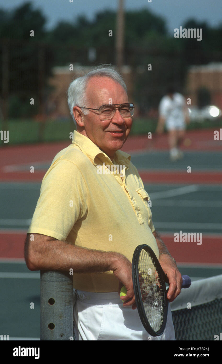 Reife Tennis Spieler Mann Stockfoto