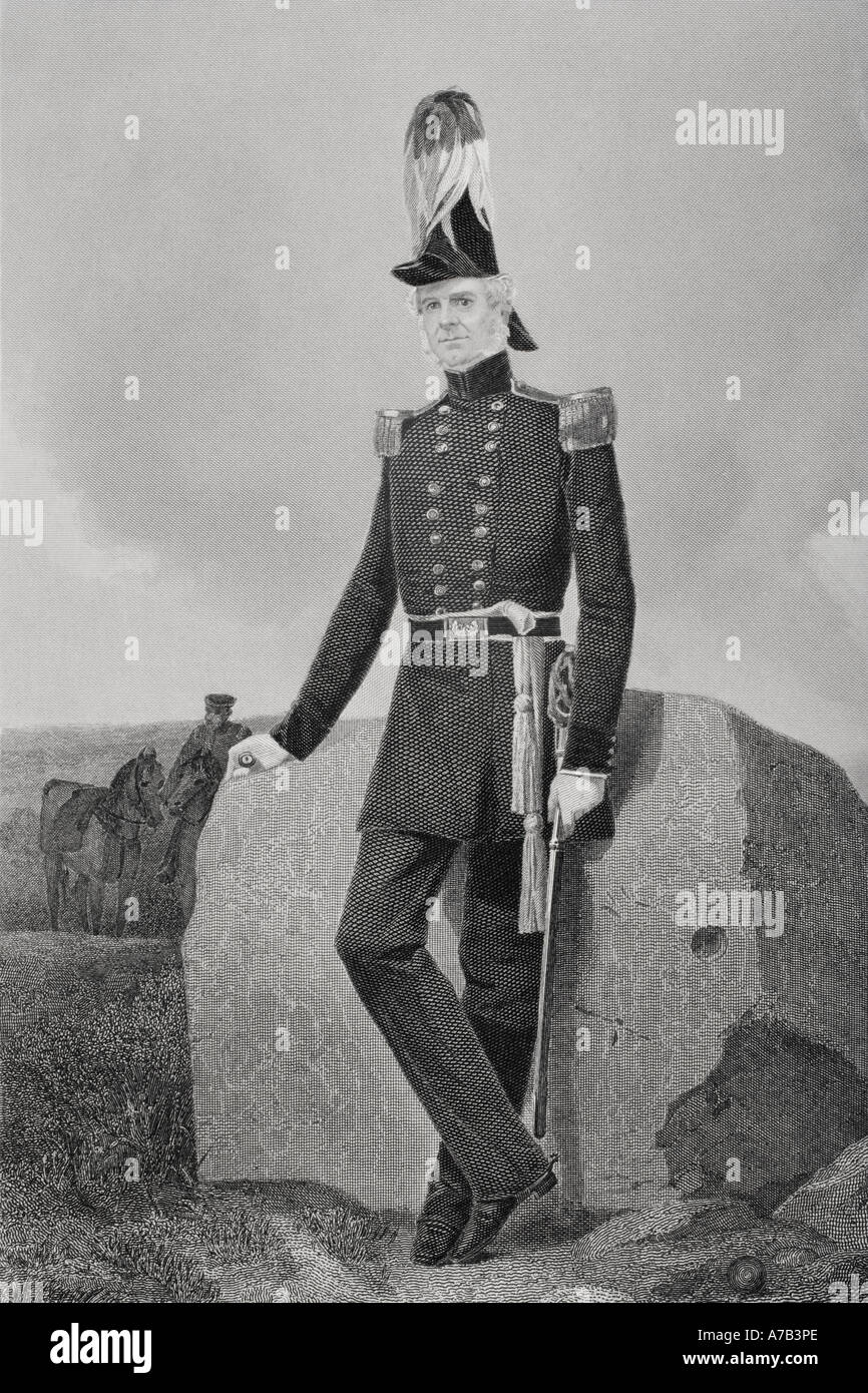 William Jenkins Worth, 1794 - 1849. United States general während des mexikanisch-amerikanischen Krieges Stockfoto