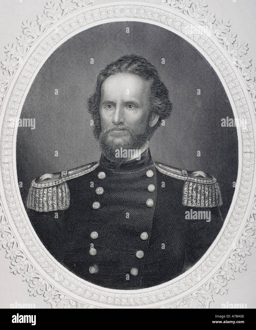 Nathaniel Lyon, 1818 - 1861. Union General im Bürgerkrieg, die an der Schlacht von Wilson's Creek enthalten. Der erste Union allgemeine getötet im Amerikanischen Bürgerkrieg Stockfoto
