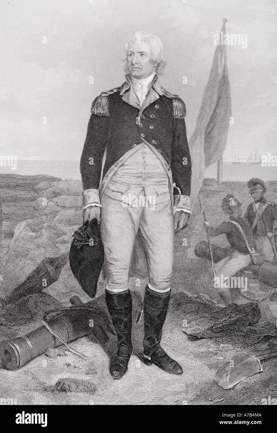 William Moultrie, 1730 - 1805. Amerikanischer Offizier und Gouverneur von South Carolina. Von der Malerei von Alonzo Chappel Stockfoto