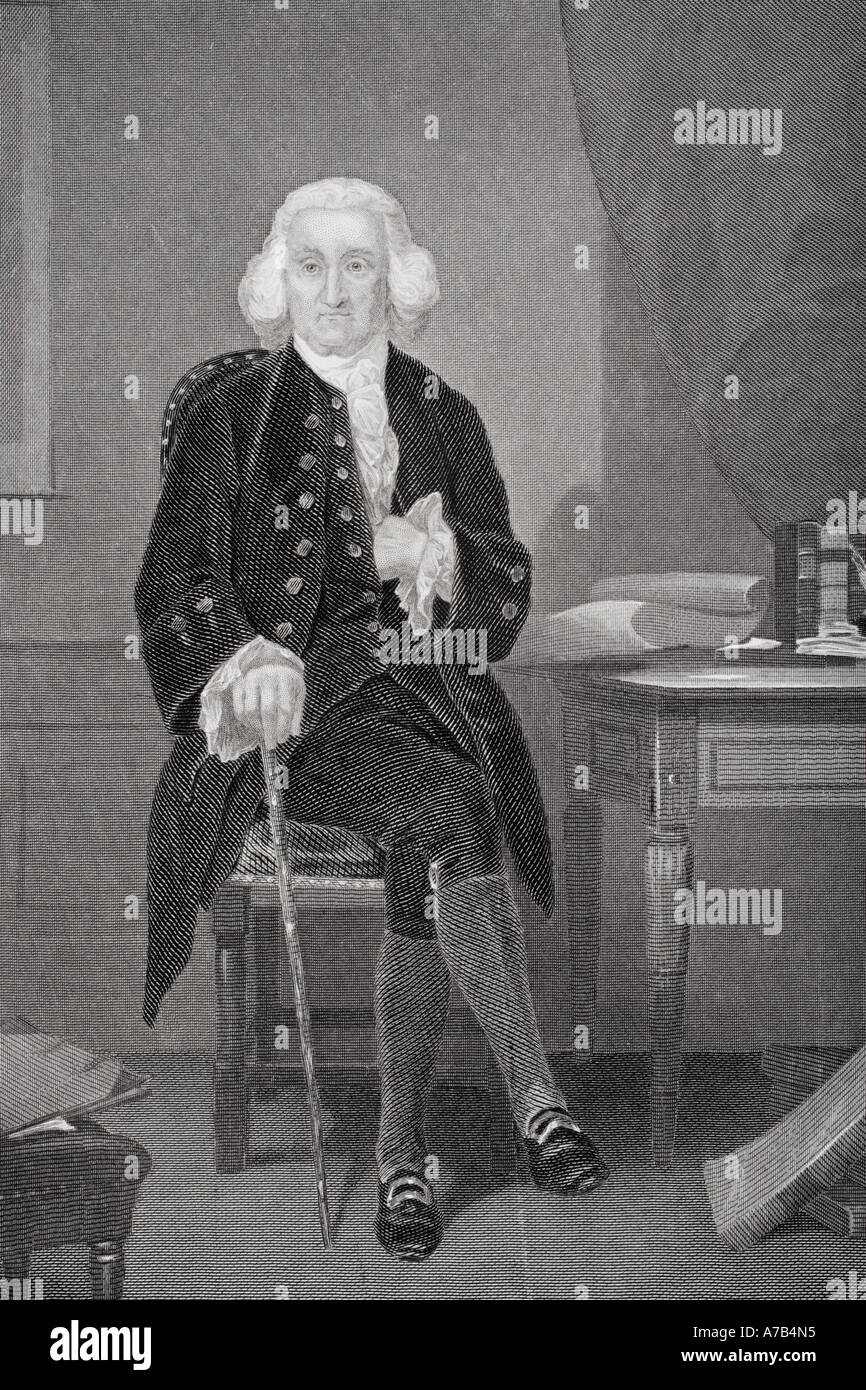 Jonathan Trumbull Sr., 1710 - 1785. Us-amerikanischer Politiker und Staatsmann. Stockfoto