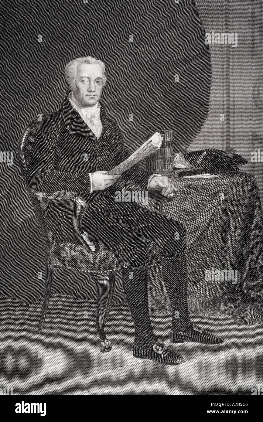 Joel Barlow, 1754 - 1812. Der amerikanische Schriftsteller und Dichter und französische Politiker. Thema der Übereilte Pudding. Aus einem Gemälde von Alonzo Chappel. Stockfoto