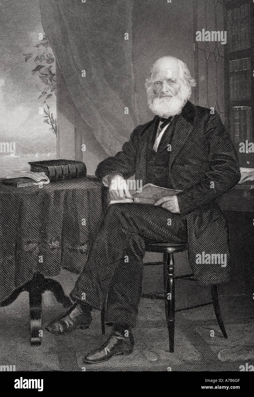 William Cullen Bryant, 1794-1878.  Amerikanischer Dichter und Schriftsteller und für 50 Jahre Redakteur der New York Evening Post. Stockfoto