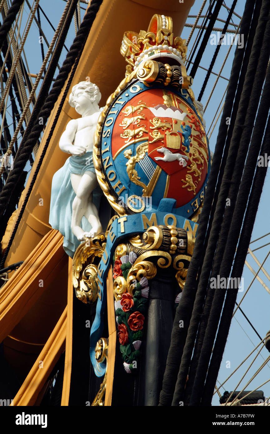 HMS Victory historische Kriegsschiff der Royal Navy Portsmouth UK HMS