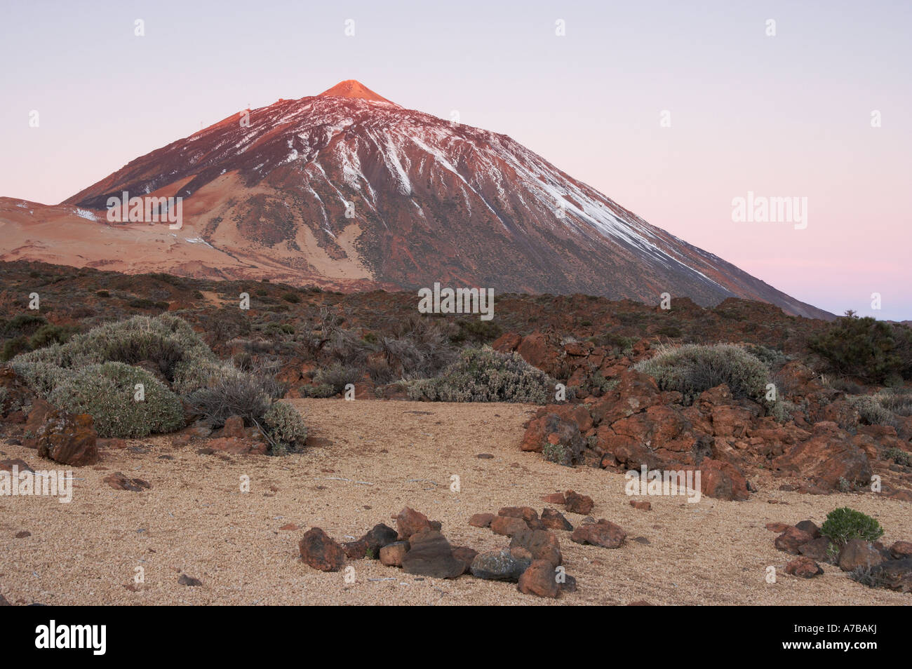Sunrise, El Teide, Parque Nacional del Teide, Teneriffa, Kanarische Inseln, Islas Canarias, Spanien, España, Europa, Europa Stockfoto
