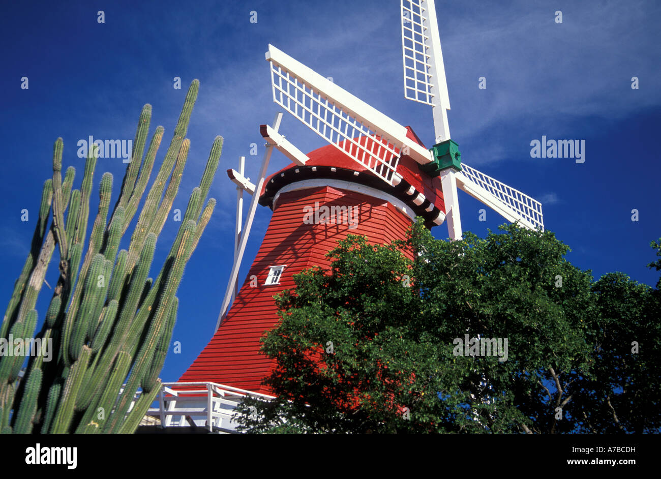 "De Ole Molen" Windmühle Restaurant in Aruba Stockfoto