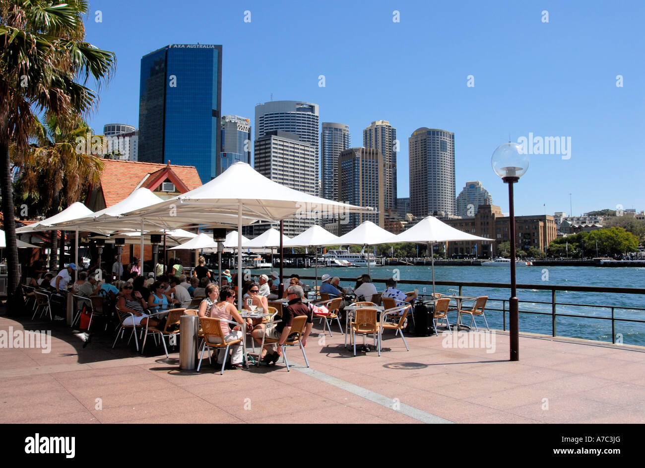 Café im freien Circular Quay Sydney NSW Australia Stockfoto