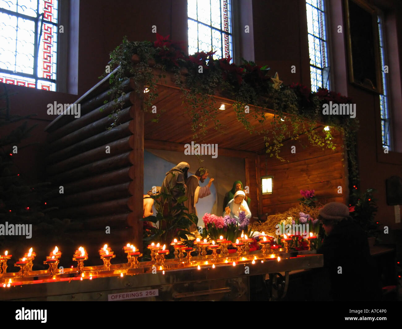 Geburt Christi-Krippe irische Kirche Stockfoto