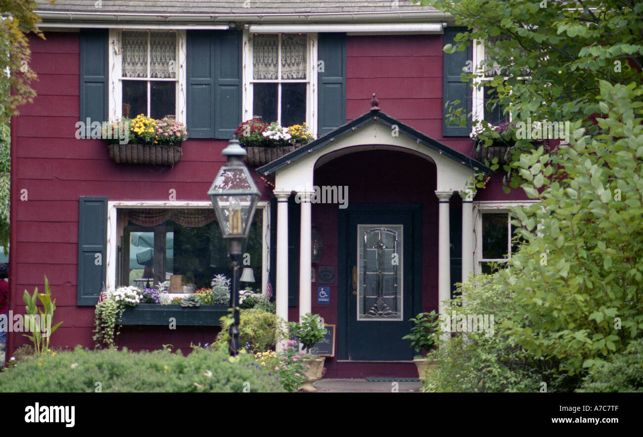 Schönes altes Haus und Hof, New Hope Bucks County Pennsylvania USA Stockfoto