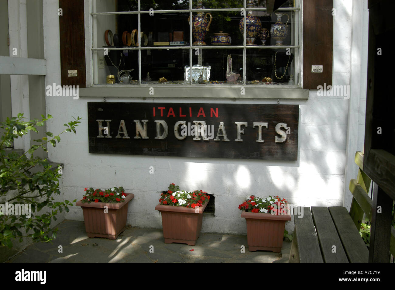 Italienisches Kunsthandwerk Shop, New Hope Bucks County Pennsylvania USA Stockfoto