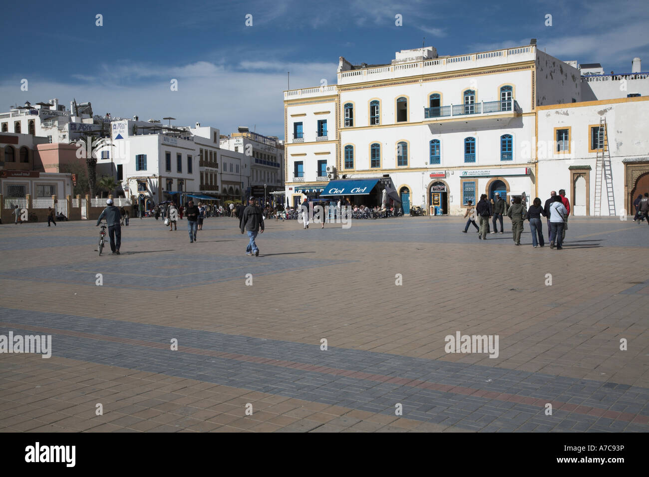 Platz Moulay Hassan, Essaouira, Marokko Stockfoto