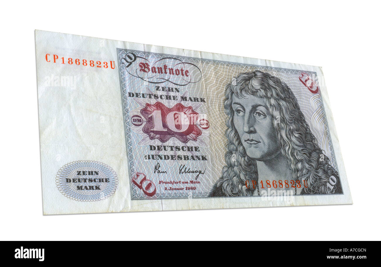 Ehemalige zehn D-Mark Stockfoto