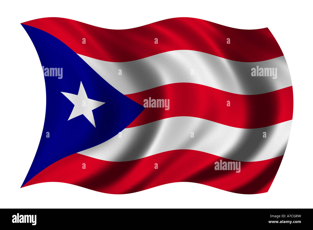 Flagge von Puerto Rico Stockfoto