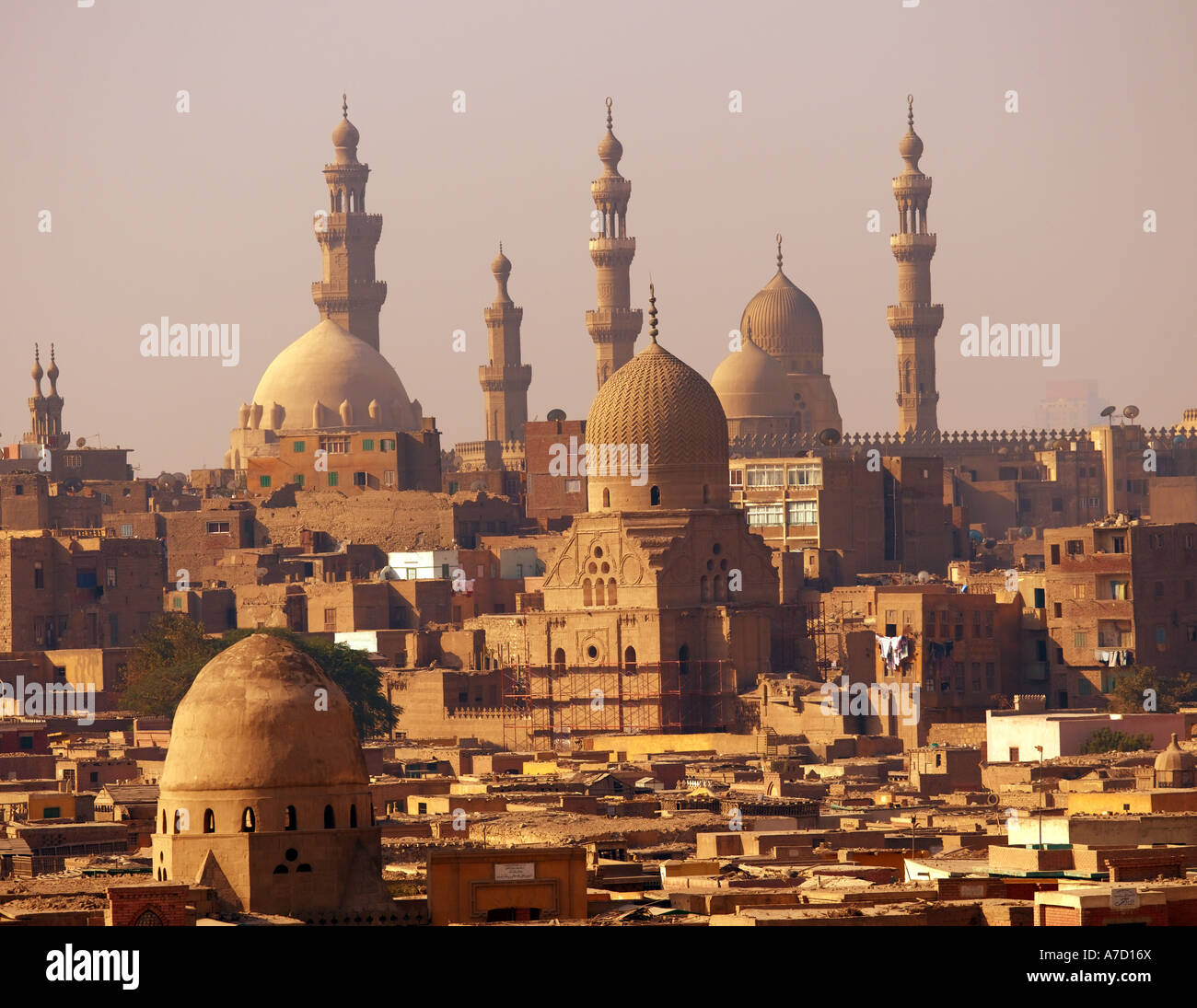 Mit Blick auf die Sultan-Hasan-Moschee Stockfoto