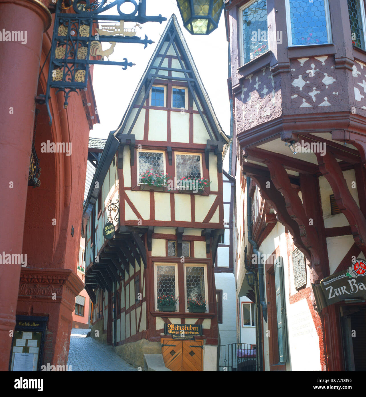 Bernkastle der Schweiz mittelalterlichen Stil Fachwerkhäuser Stockfoto