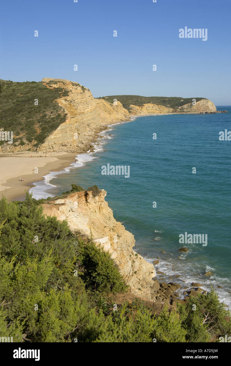 Boca Rio Beach in der Nähe von Salema und Burgau Stockfoto