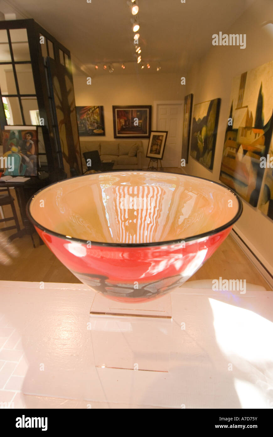 Glaskunst in Kunstbar Stadt von Tiburon auf Bucht von San Francisco CA California Stockfoto