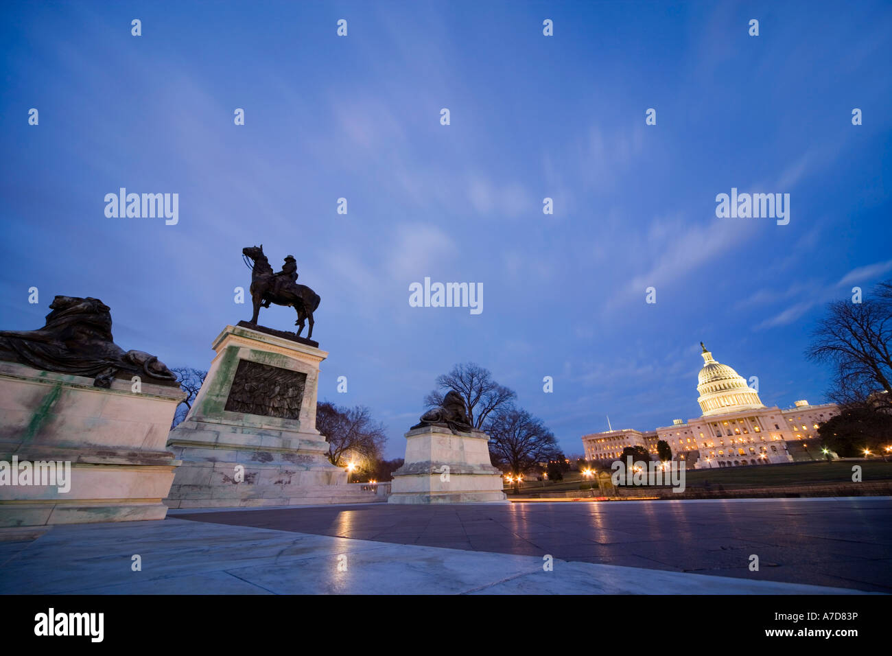General Ulysses S. Grant Memorial in Washington, DC vor dem Kapitol-Gebäude Stockfoto