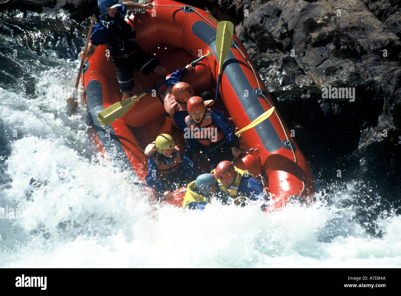 Rafting Buller River Nelson Region Neuseeland Stockfoto