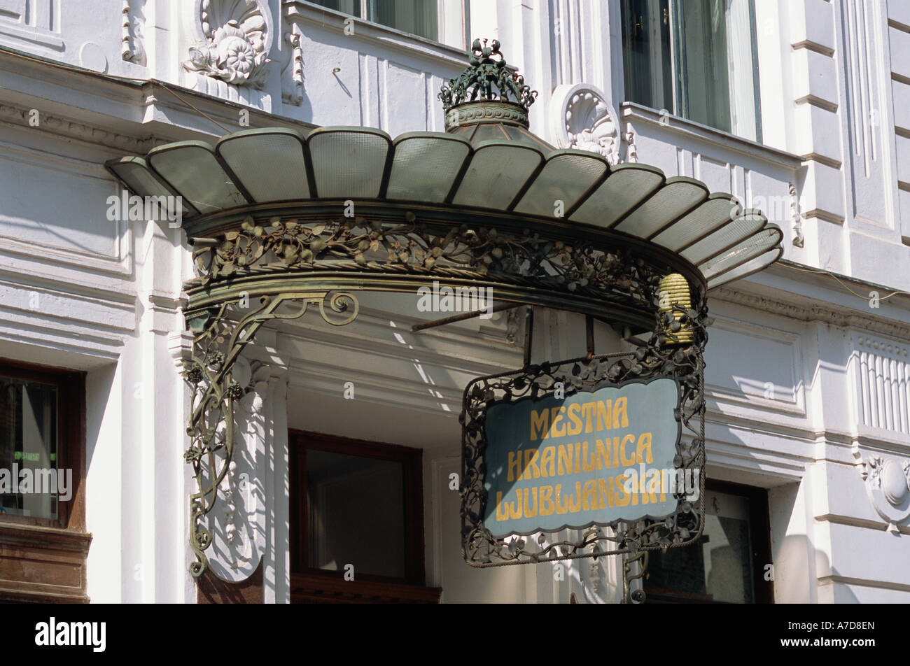 Ljubljana, Grand Hotel Union Stockfoto
