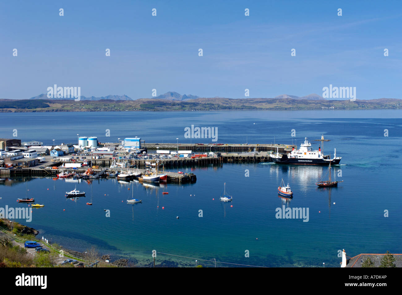 Mallaig Hafen Fischerhafen und Lifeboat Station Lochaber Highland Region Inverness-Shire Schottland XPL 6330 Stockfoto