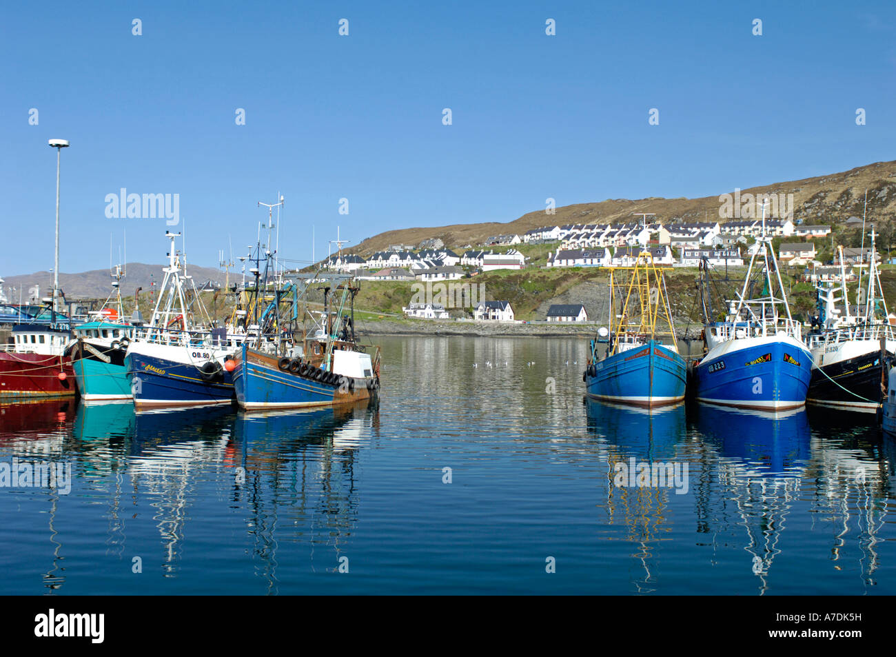 Mallaig Hafen Fischerhafen und Lifeboat Station Lochaber Highland Region Inverness-Shire Schottland XPL 6331 Stockfoto