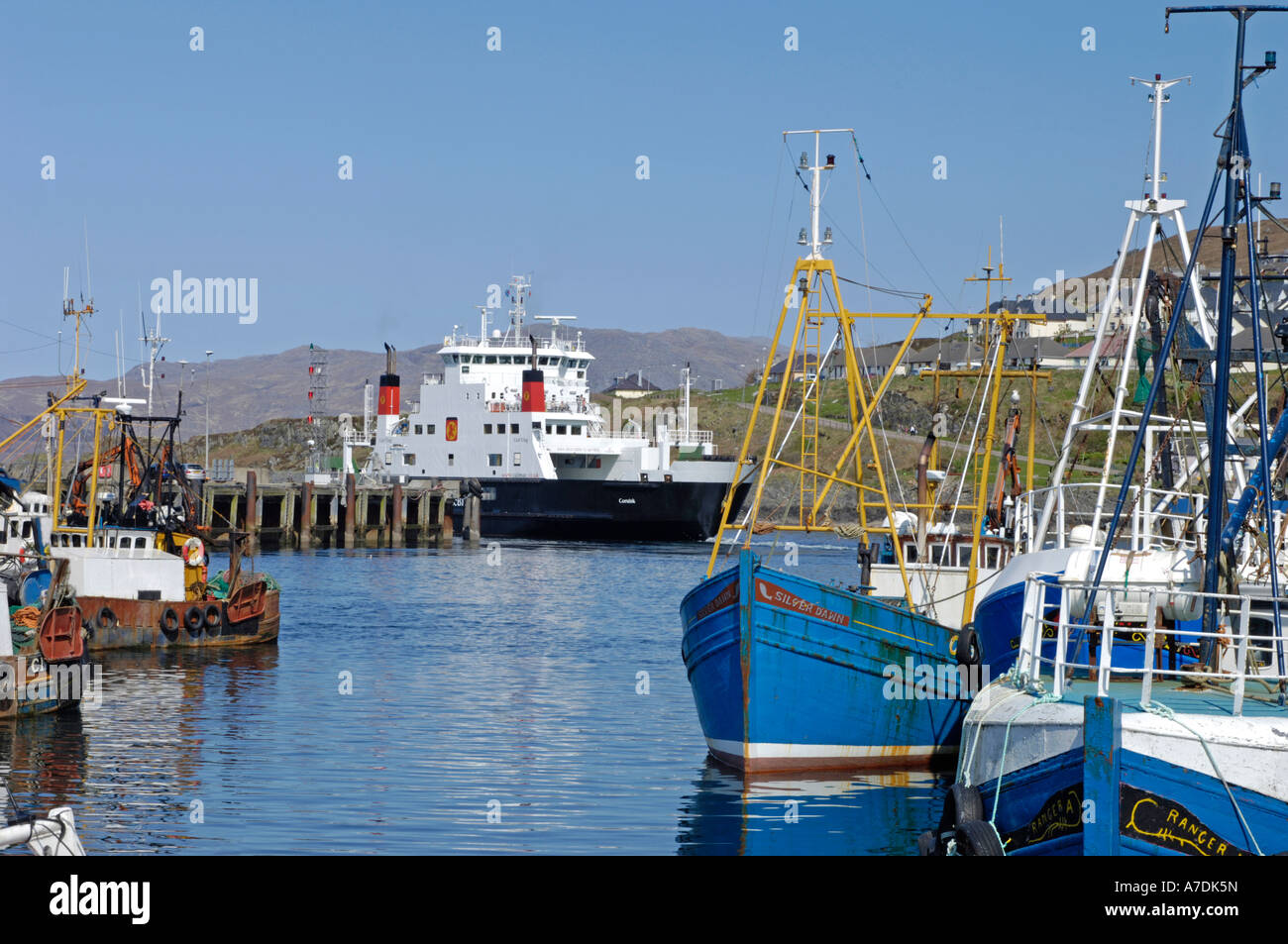 Mallaig Hafen Fischerhafen und Lifeboat Station Lochaber Highland Region Inverness-Shire Schottland XPL 6332 Stockfoto