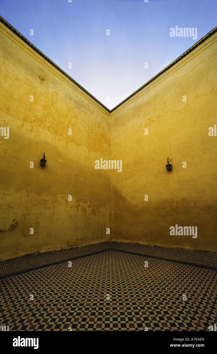 Mausoleum von Moulay Ismail Stadt Meknes Marokko Stockfoto