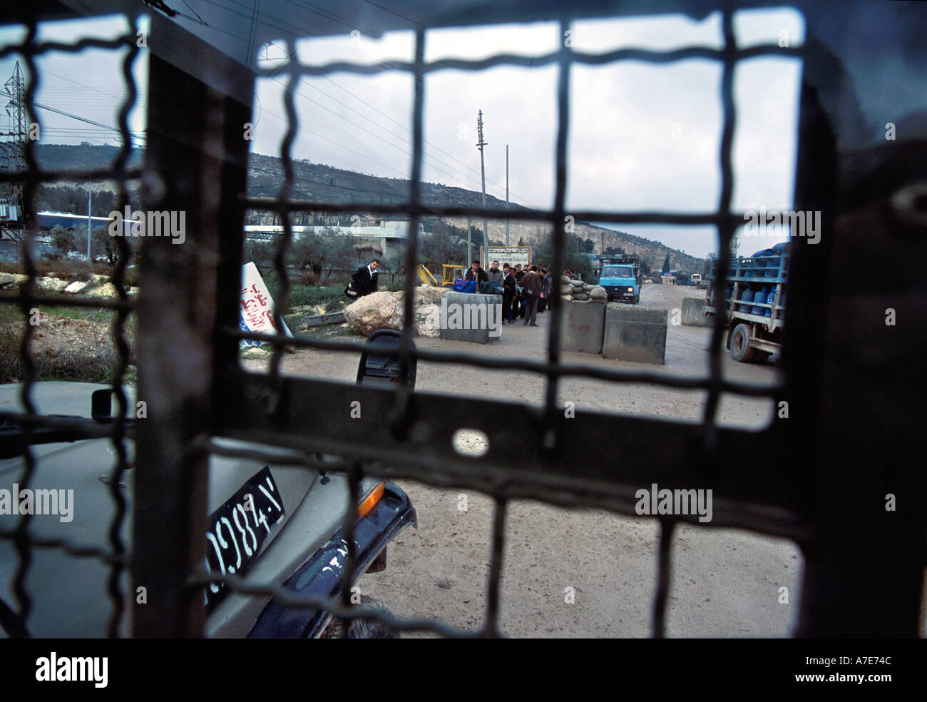 Israelischen Checkpoint Nablus, Palästina Stockfoto